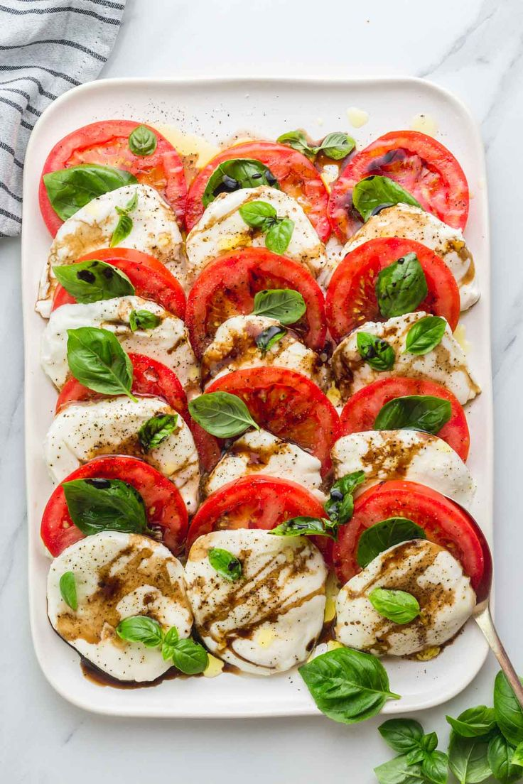 Caprese Salad with Basil Vinaigrette